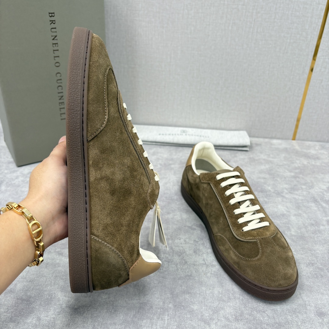 💋💍BC家 Brunello Cucinell* 低调奢华款 新品男款板鞋出货! 此款平底运动鞋面料采用