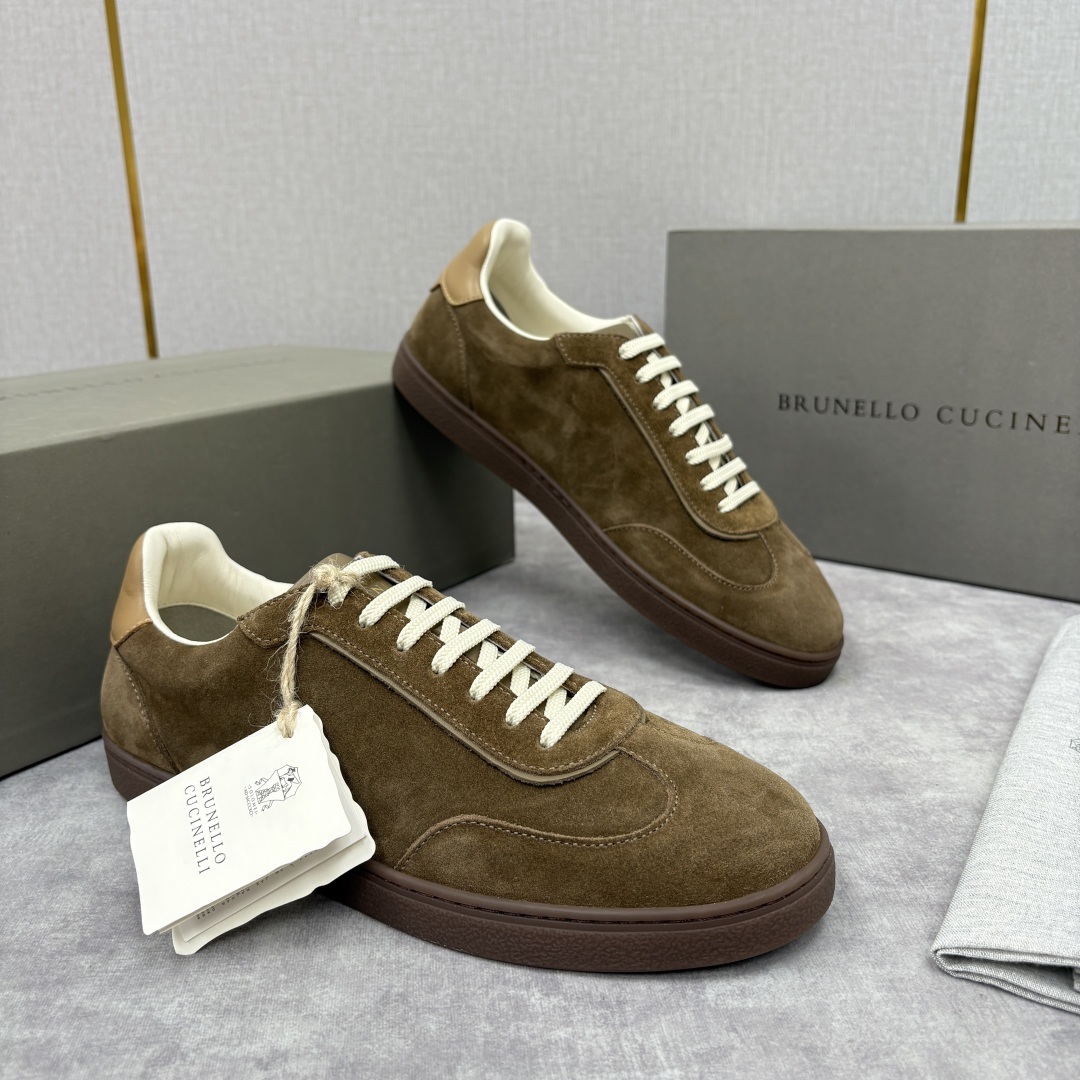 💋💍BC家 Brunello Cucinell* 低调奢华款 新品男款板鞋出货! 此款平底运动鞋面料采用