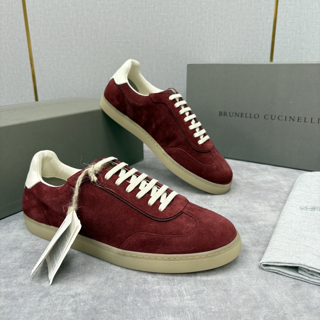 💋💍BC家 Brunello Cucinell* 低调奢华款 新品男款板鞋出货! 此款平底运动鞋面料采用