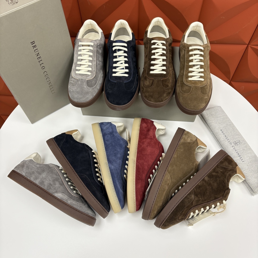 💋💍BC家 Brunello Cucinell* 低调奢华款 新品男款板鞋出货! 此款平底运动鞋面料采用