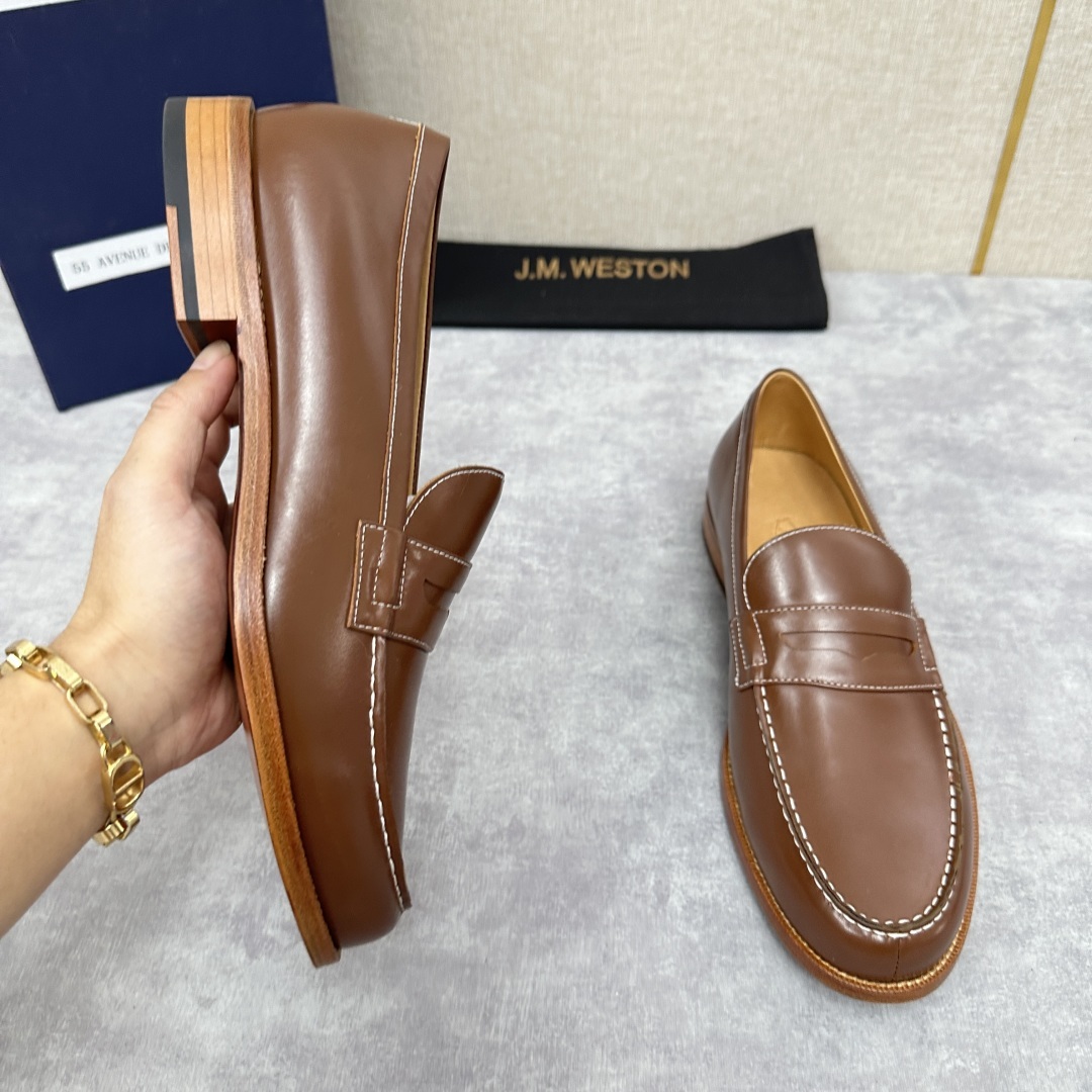 💋💍J.M.Westo*n 威士-顿 品牌经典 180 系列乐福鞋皮鞋 法国顶级皮鞋品牌 威士-顿皮鞋品