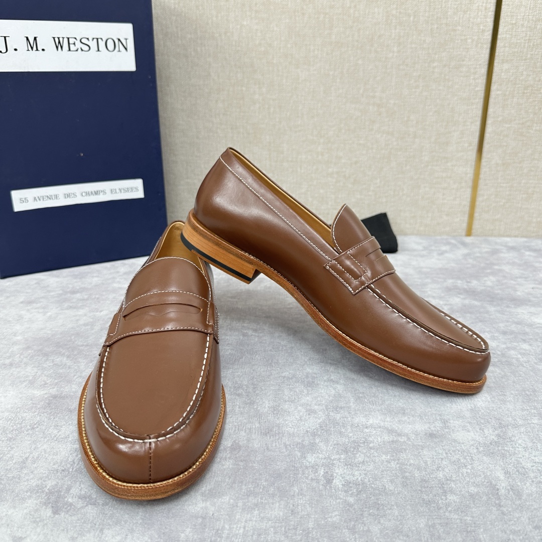 💋💍J.M.Westo*n 威士-顿 品牌经典 180 系列乐福鞋皮鞋 法国顶级皮鞋品牌 威士-顿皮鞋品