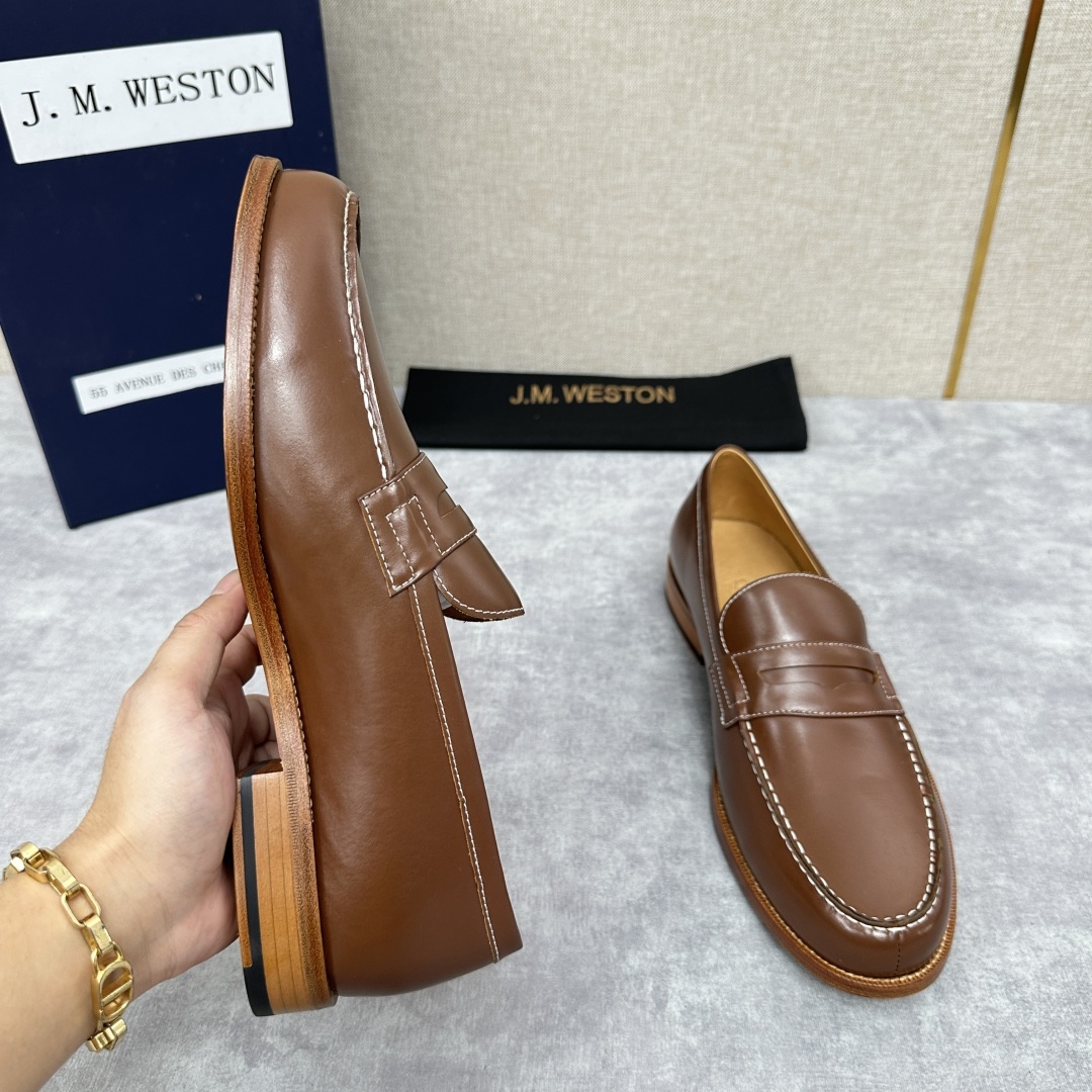💋💍J.M.Westo*n 威士-顿 品牌经典 180 系列乐福鞋皮鞋 法国顶级皮鞋品牌 威士-顿皮鞋品