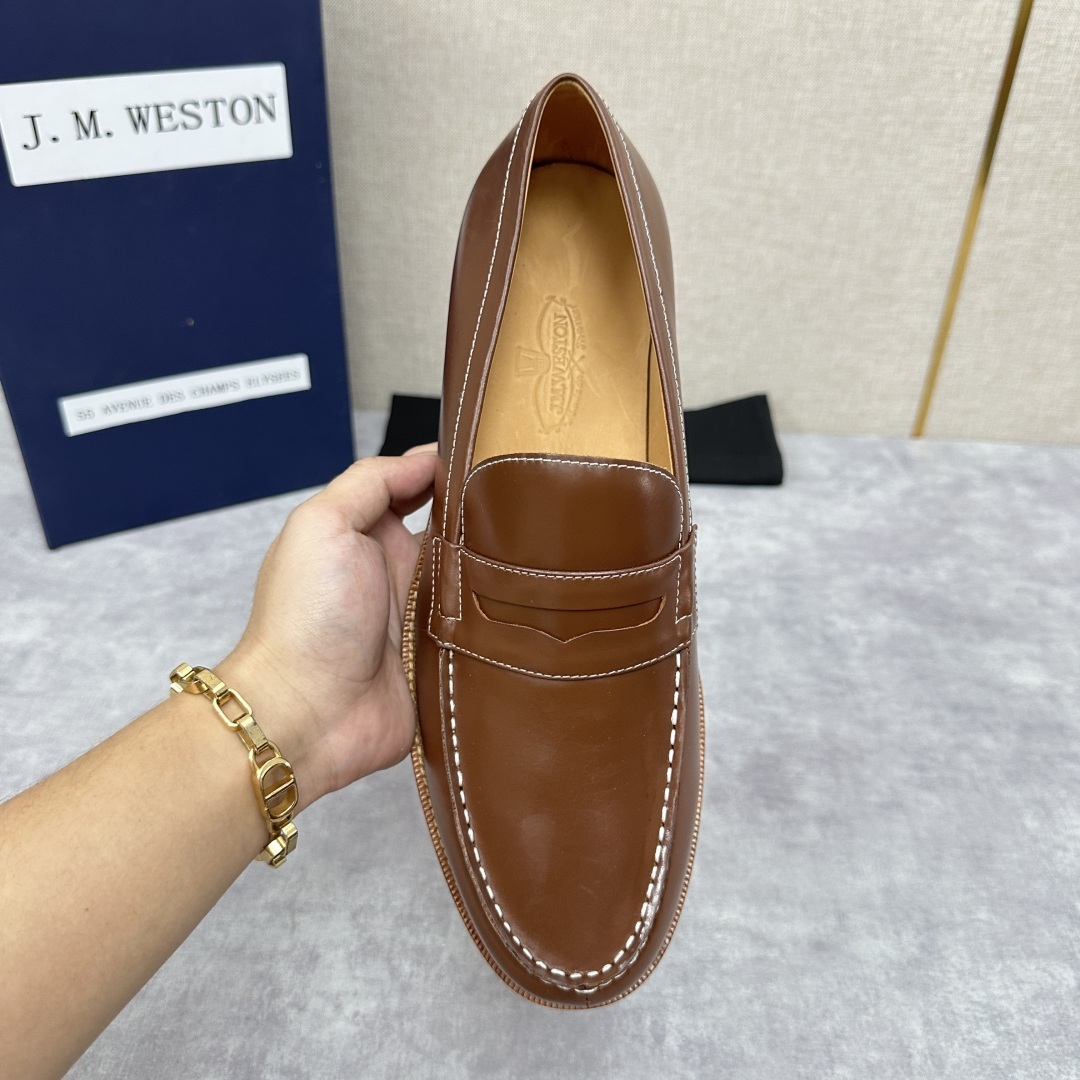 💋💍J.M.Westo*n 威士-顿 品牌经典 180 系列乐福鞋皮鞋 法国顶级皮鞋品牌 威士-顿皮鞋品