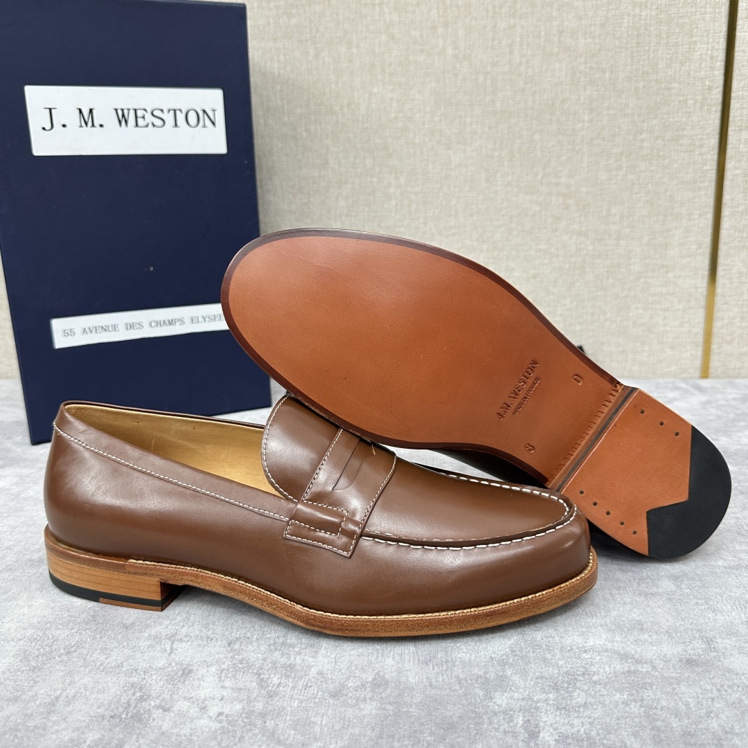 💋💍J.M.Westo*n 威士-顿 品牌经典 180 系列乐福鞋皮鞋 法国顶级皮鞋品牌 威士-顿皮鞋品