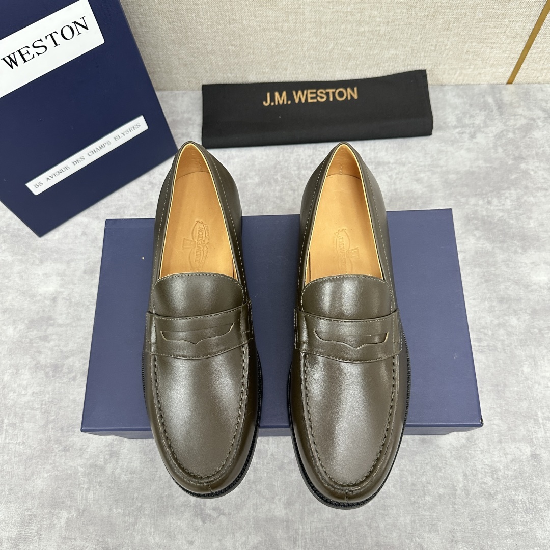 💋💍J.M.Westo*n 威士-顿 品牌经典 180 系列乐福鞋皮鞋 法国顶级皮鞋品牌 威士-顿皮鞋品