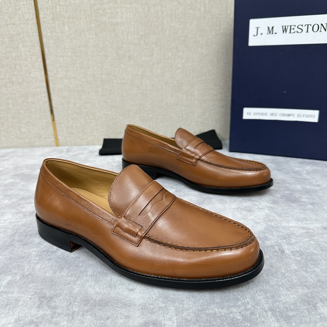 💋💍J.M.Westo*n 威士-顿 品牌经典 180 系列乐福鞋皮鞋 法国顶级皮鞋品牌 威士-顿皮鞋品
