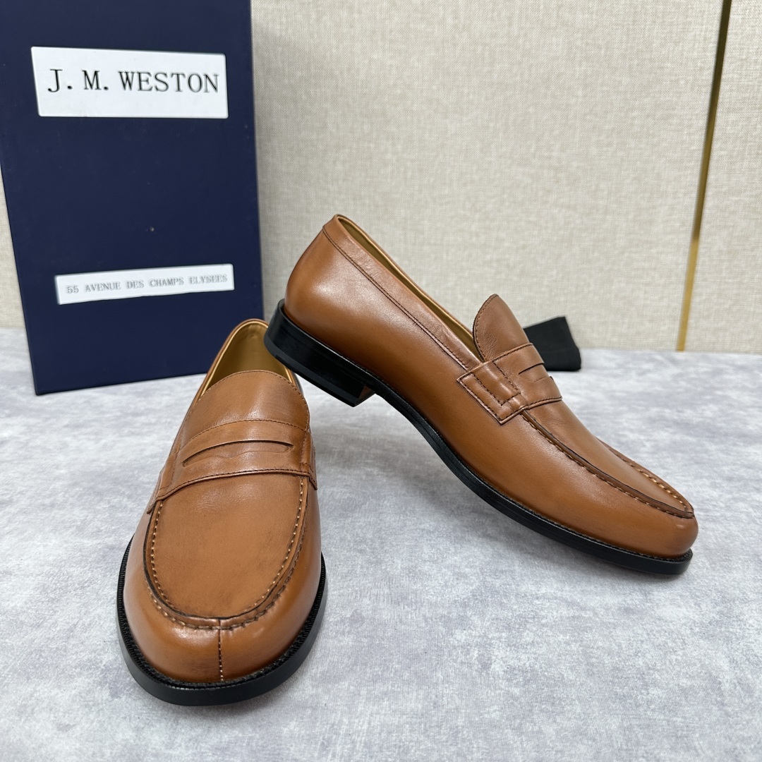 💋💍J.M.Westo*n 威士-顿 品牌经典 180 系列乐福鞋皮鞋 法国顶级皮鞋品牌 威士-顿皮鞋品