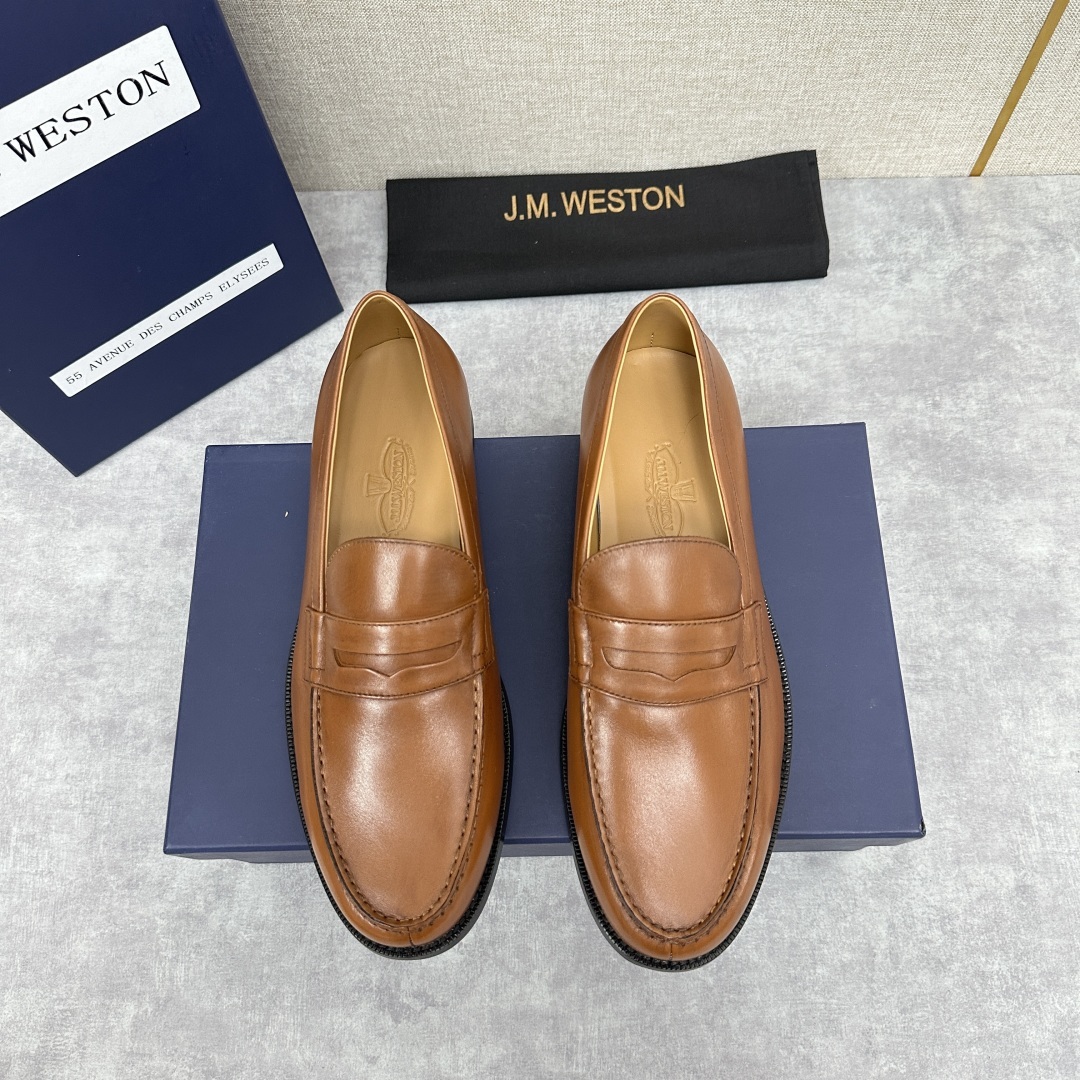 💋💍J.M.Westo*n 威士-顿 品牌经典 180 系列乐福鞋皮鞋 法国顶级皮鞋品牌 威士-顿皮鞋品