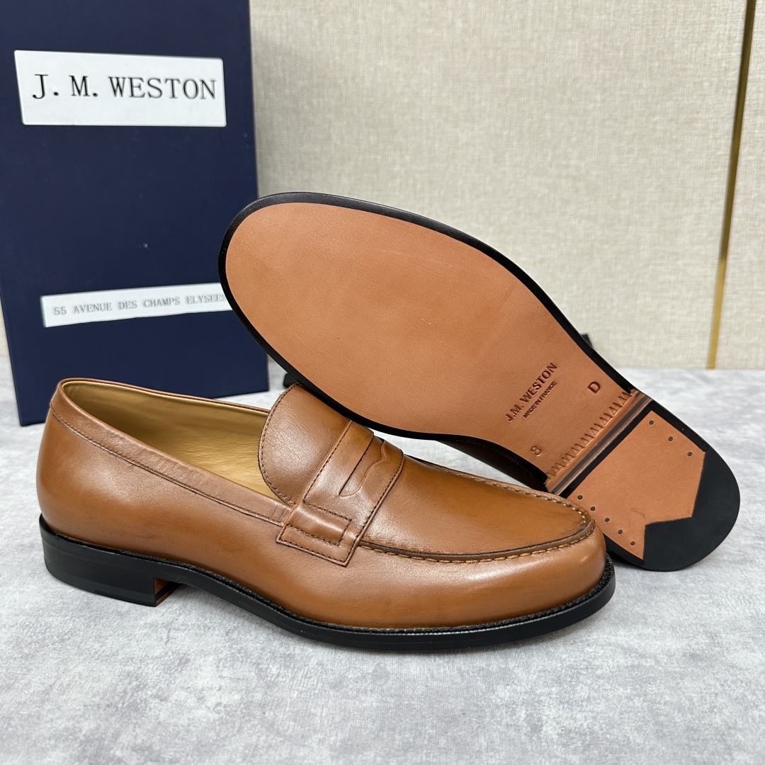 💋💍J.M.Westo*n 威士-顿 品牌经典 180 系列乐福鞋皮鞋 法国顶级皮鞋品牌 威士-顿皮鞋品