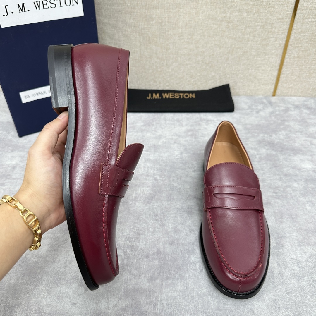 💋💍J.M.Westo*n 威士-顿 品牌经典 180 系列乐福鞋皮鞋 法国顶级皮鞋品牌 威士-顿皮鞋品