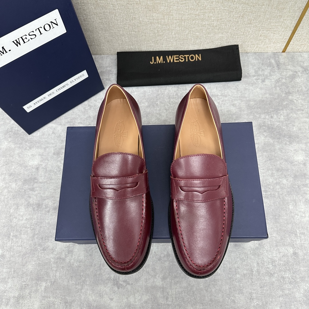 💋💍J.M.Westo*n 威士-顿 品牌经典 180 系列乐福鞋皮鞋 法国顶级皮鞋品牌 威士-顿皮鞋品