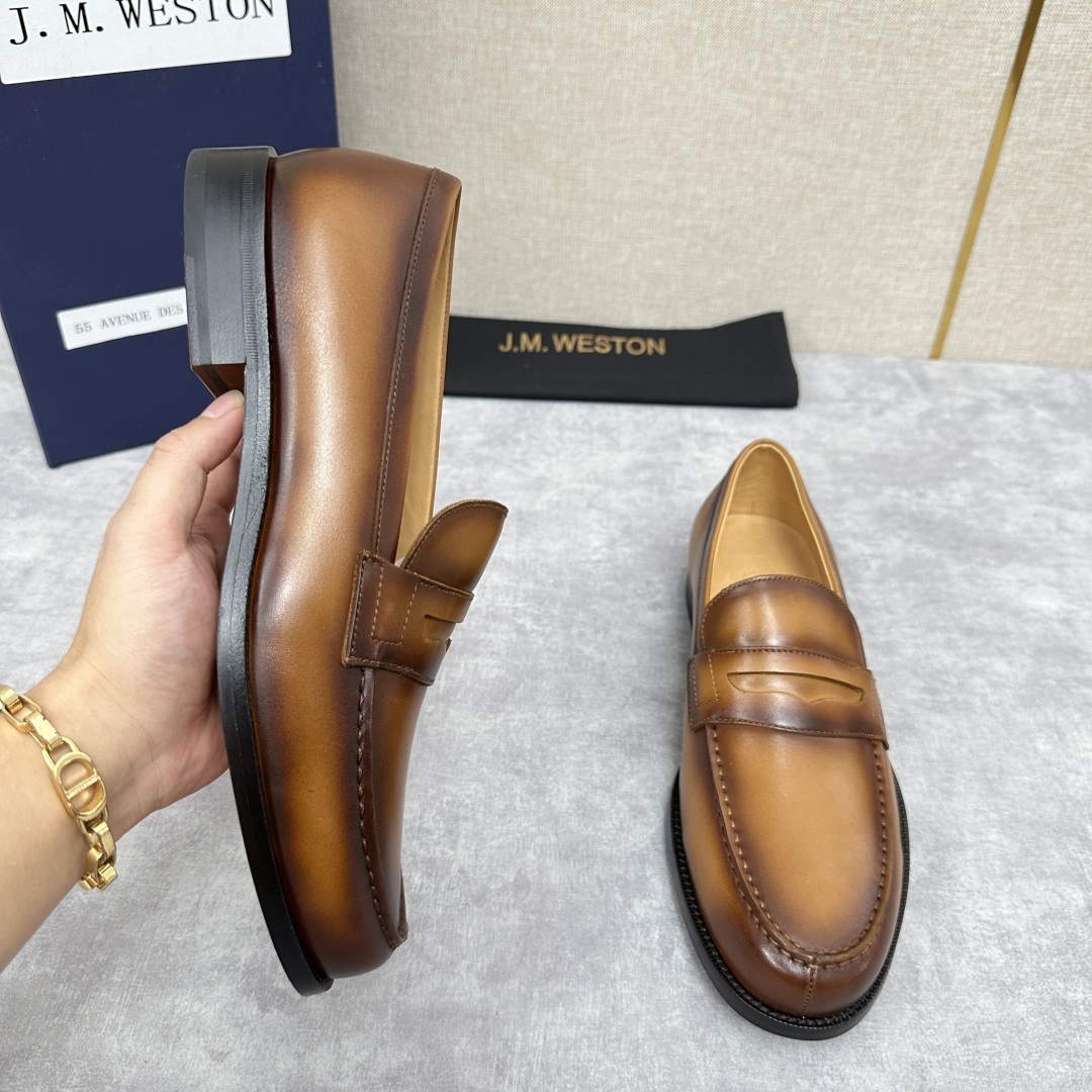 💋💍J.M.Westo*n 威士-顿 品牌经典 180 系列乐福鞋皮鞋 法国顶级皮鞋品牌 威士-顿皮鞋品