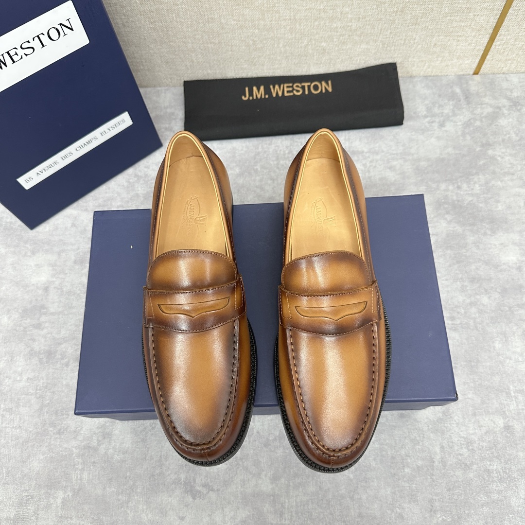 💋💍J.M.Westo*n 威士-顿 品牌经典 180 系列乐福鞋皮鞋 法国顶级皮鞋品牌 威士-顿皮鞋品