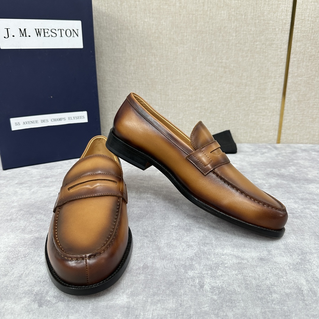 💋💍J.M.Westo*n 威士-顿 品牌经典 180 系列乐福鞋皮鞋 法国顶级皮鞋品牌 威士-顿皮鞋品