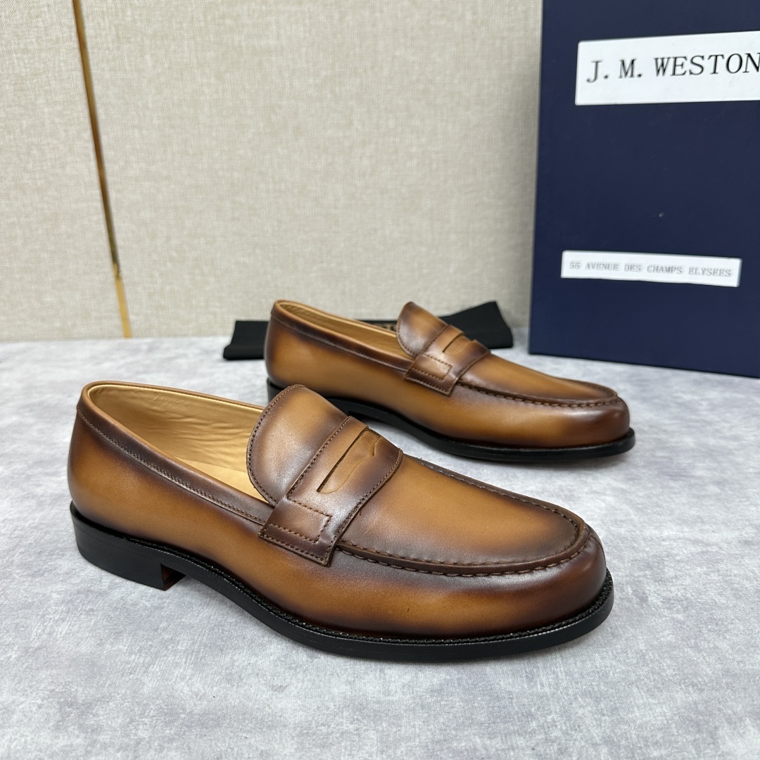 💋💍J.M.Westo*n 威士-顿 品牌经典 180 系列乐福鞋皮鞋 法国顶级皮鞋品牌 威士-顿皮鞋品
