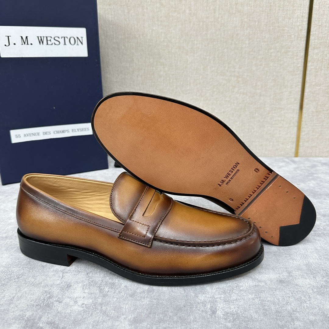 💋💍J.M.Westo*n 威士-顿 品牌经典 180 系列乐福鞋皮鞋 法国顶级皮鞋品牌 威士-顿皮鞋品
