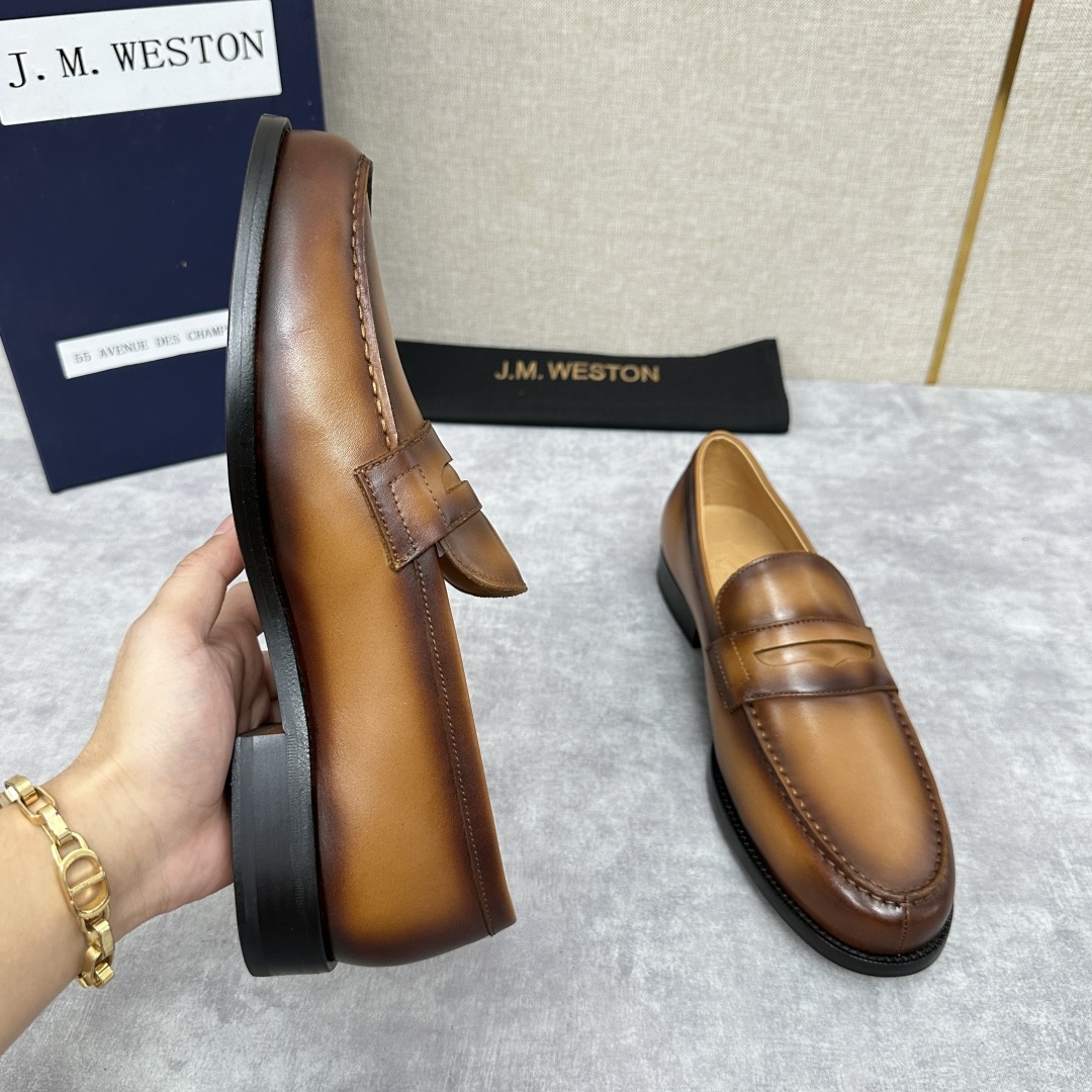 💋💍J.M.Westo*n 威士-顿 品牌经典 180 系列乐福鞋皮鞋 法国顶级皮鞋品牌 威士-顿皮鞋品