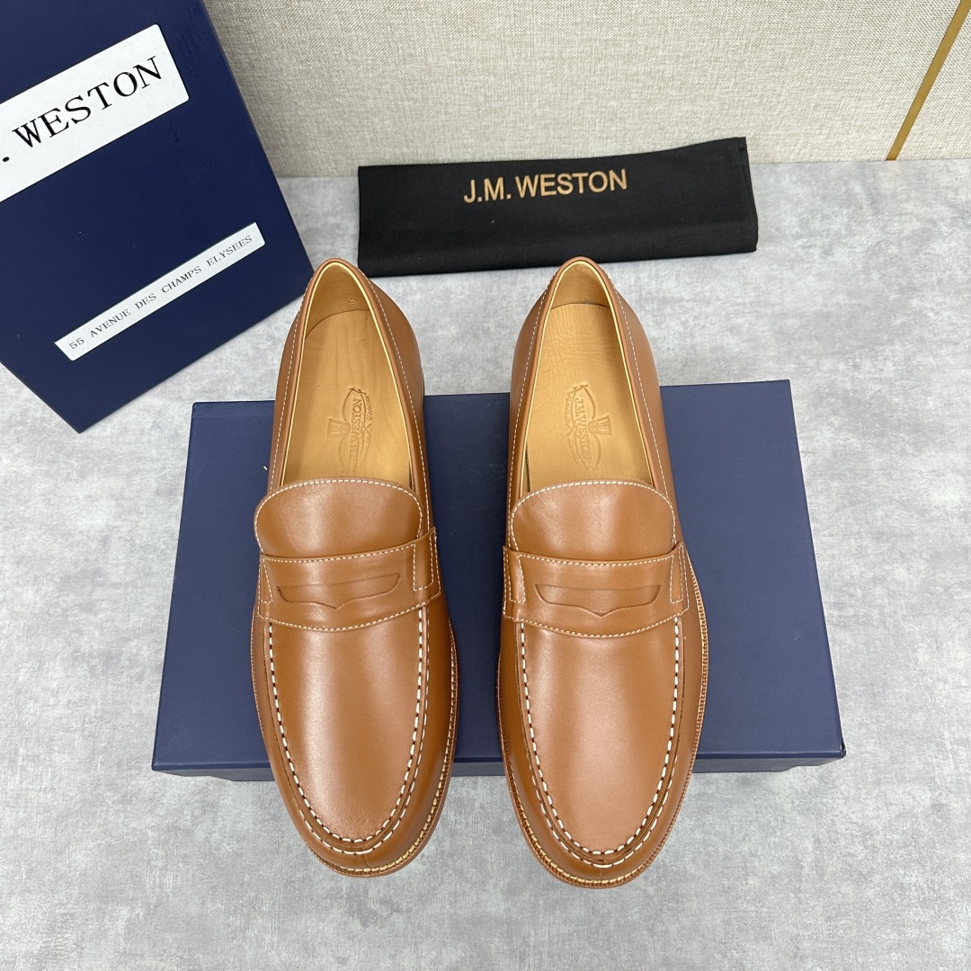 💋💍J.M.Westo*n 威士-顿 品牌经典 180 系列乐福鞋皮鞋 法国顶级皮鞋品牌 威士-顿皮鞋品