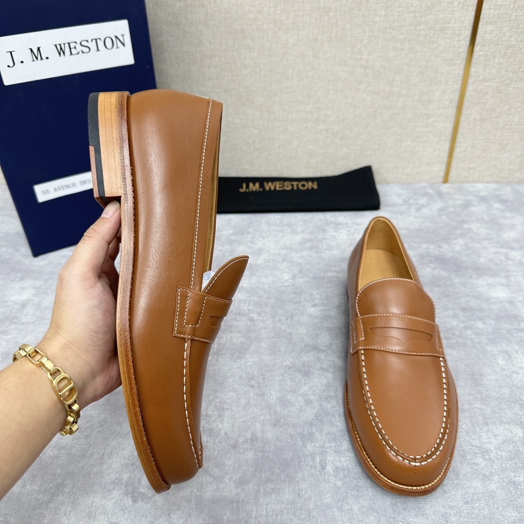 💋💍J.M.Westo*n 威士-顿 品牌经典 180 系列乐福鞋皮鞋 法国顶级皮鞋品牌 威士-顿皮鞋品