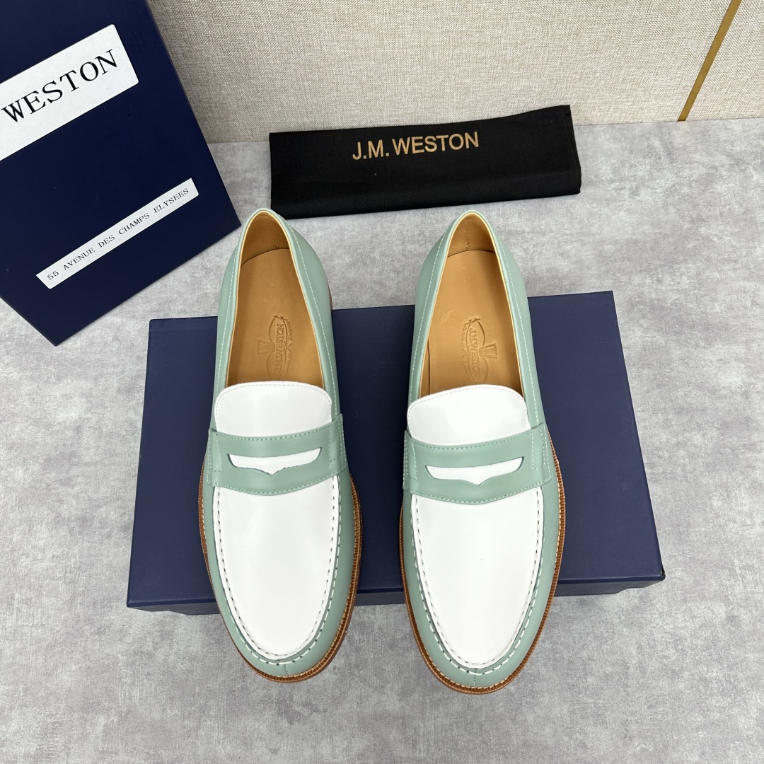 💋💍J.M.Westo*n 威士-顿 品牌经典 180 系列乐福鞋皮鞋 法国顶级皮鞋品牌 威士-顿皮鞋品