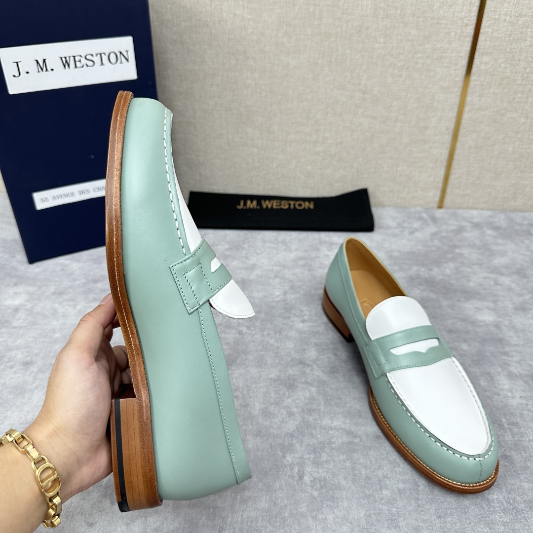 💋💍J.M.Westo*n 威士-顿 品牌经典 180 系列乐福鞋皮鞋 法国顶级皮鞋品牌 威士-顿皮鞋品