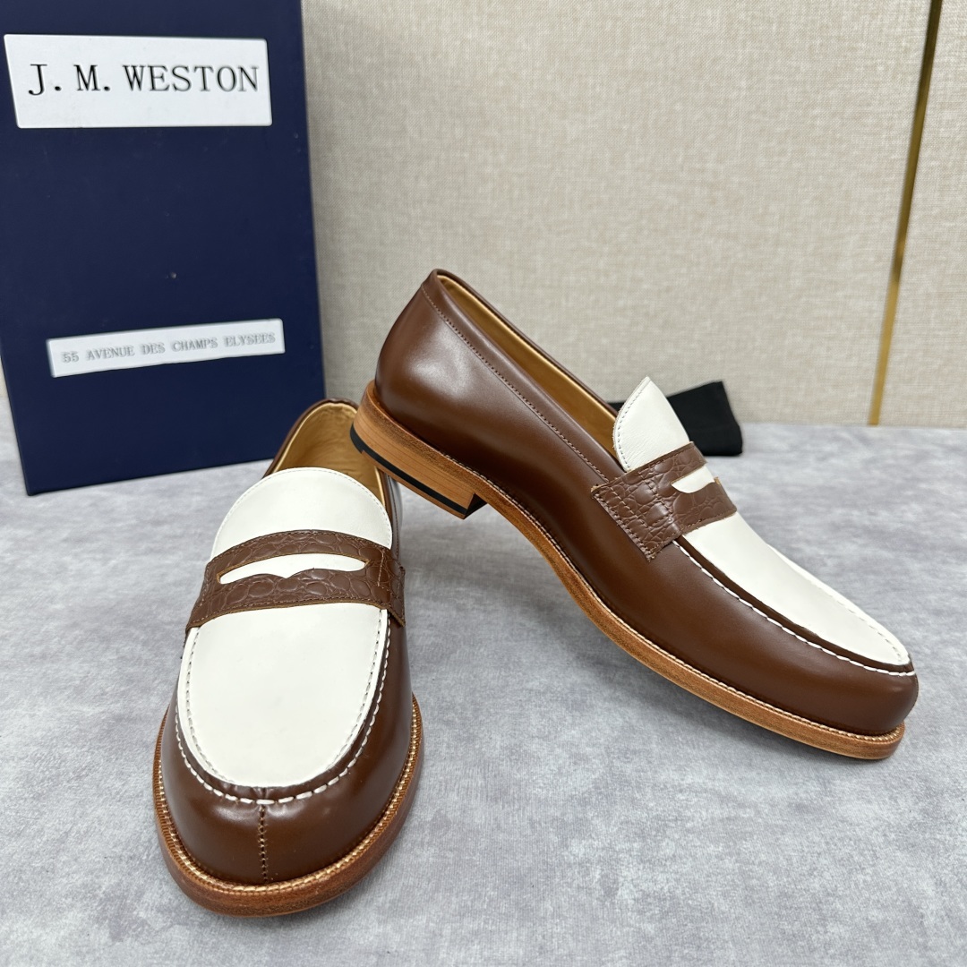 💋💍J.M.Westo*n 威士-顿 品牌经典 180 系列乐福鞋皮鞋 法国顶级皮鞋品牌 威士-顿皮鞋品