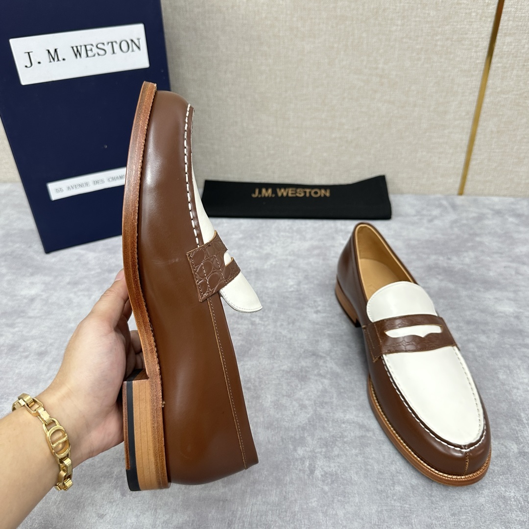 💋💍J.M.Westo*n 威士-顿 品牌经典 180 系列乐福鞋皮鞋 法国顶级皮鞋品牌 威士-顿皮鞋品