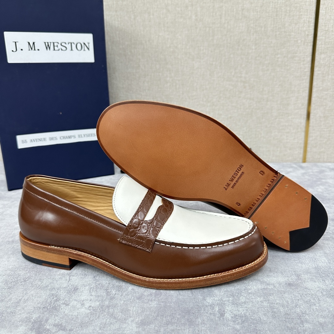 💋💍J.M.Westo*n 威士-顿 品牌经典 180 系列乐福鞋皮鞋 法国顶级皮鞋品牌 威士-顿皮鞋品