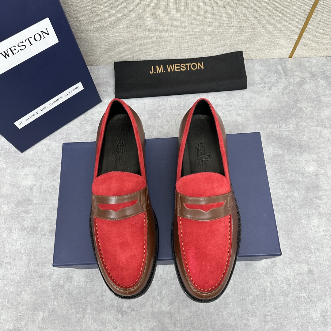 💋💍J.M.Westo*n 威士-顿 品牌经典 180 系列乐福鞋皮鞋 法国顶级皮鞋品牌 威士-顿皮鞋品