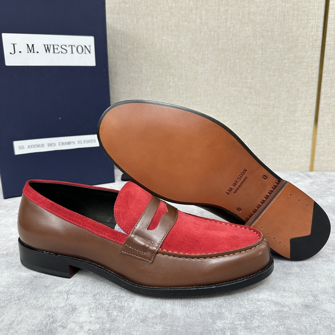 💋💍J.M.Westo*n 威士-顿 品牌经典 180 系列乐福鞋皮鞋 法国顶级皮鞋品牌 威士-顿皮鞋品