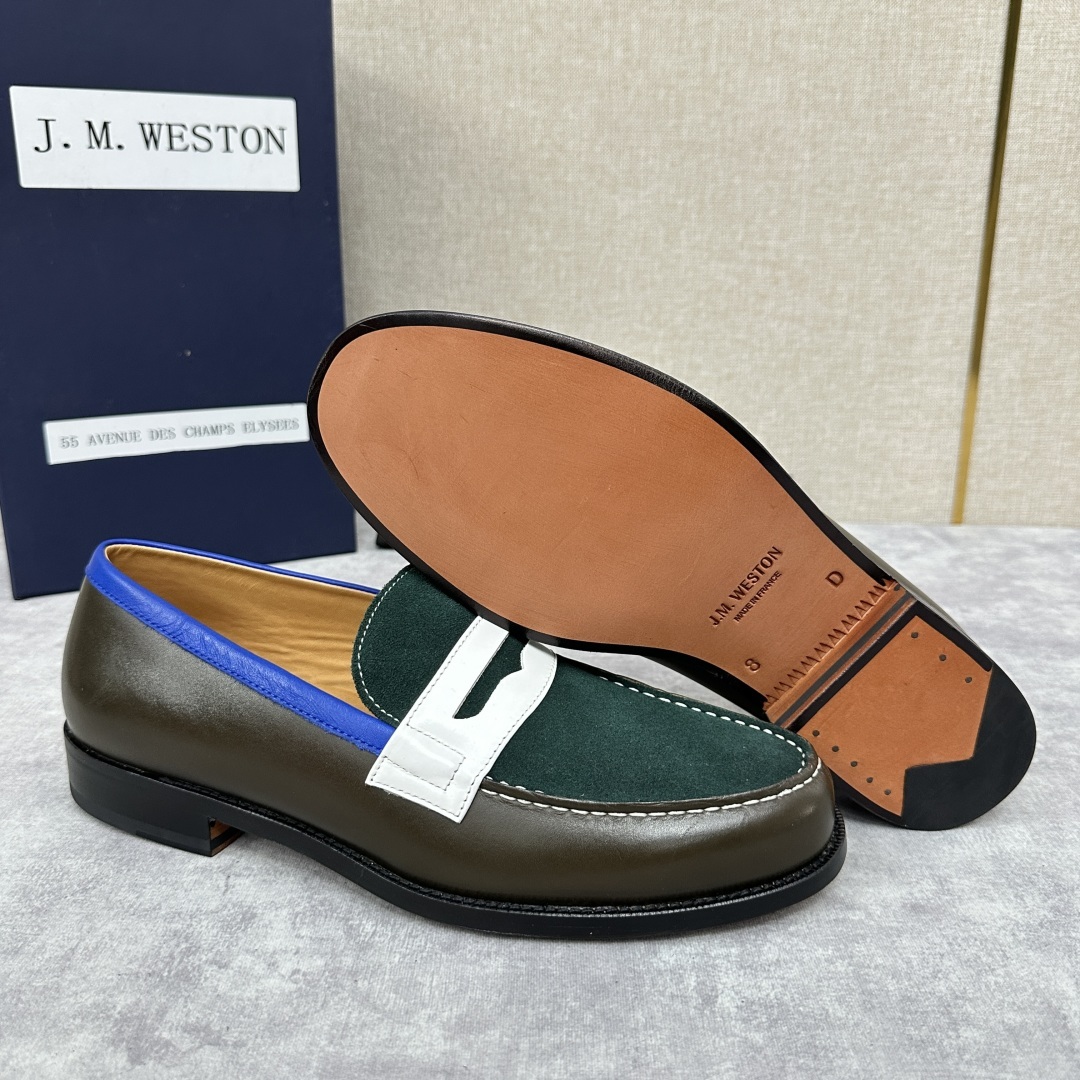 💋💍J.M.Westo*n 威士-顿 品牌经典 180 系列乐福鞋皮鞋 法国顶级皮鞋品牌 威士-顿皮鞋品