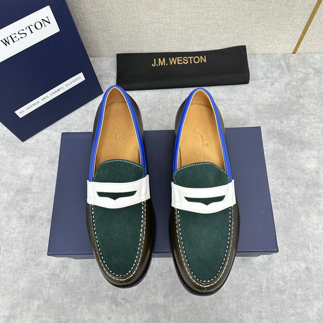 💋💍J.M.Westo*n 威士-顿 品牌经典 180 系列乐福鞋皮鞋 法国顶级皮鞋品牌 威士-顿皮鞋品