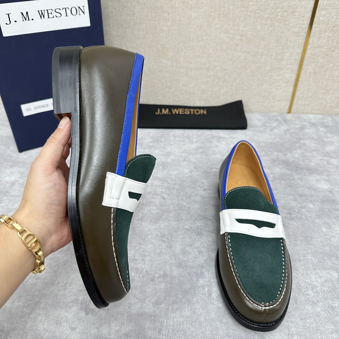 💋💍J.M.Westo*n 威士-顿 品牌经典 180 系列乐福鞋皮鞋 法国顶级皮鞋品牌 威士-顿皮鞋品
