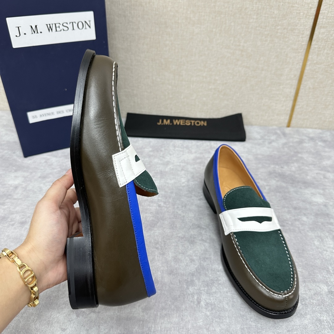 💋💍J.M.Westo*n 威士-顿 品牌经典 180 系列乐福鞋皮鞋 法国顶级皮鞋品牌 威士-顿皮鞋品