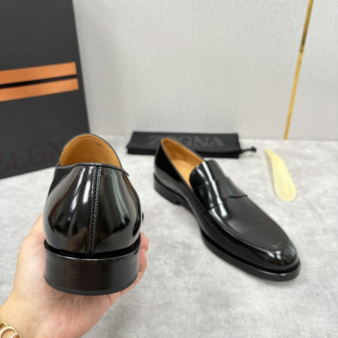 💋💍Zegn* 杰尼~亚 匠心工艺与优雅格调的典范 新款 男士商务正装鞋乐福鞋皮鞋,无带设计简约大气,兼