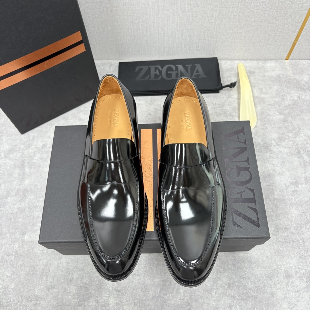 💋💍Zegn* 杰尼~亚 匠心工艺与优雅格调的典范 新款 男士商务正装鞋乐福鞋皮鞋,无带设计简约大气,兼