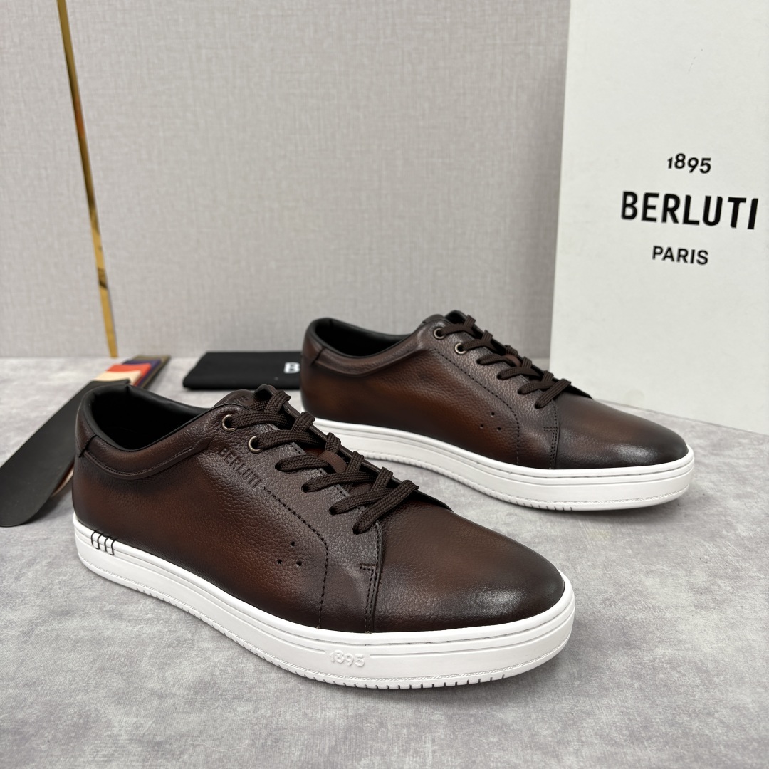 💋 💍 Berlut* 布鲁提 Playtime Venezia Softy 柔软小牛皮低帮运动鞋 官方