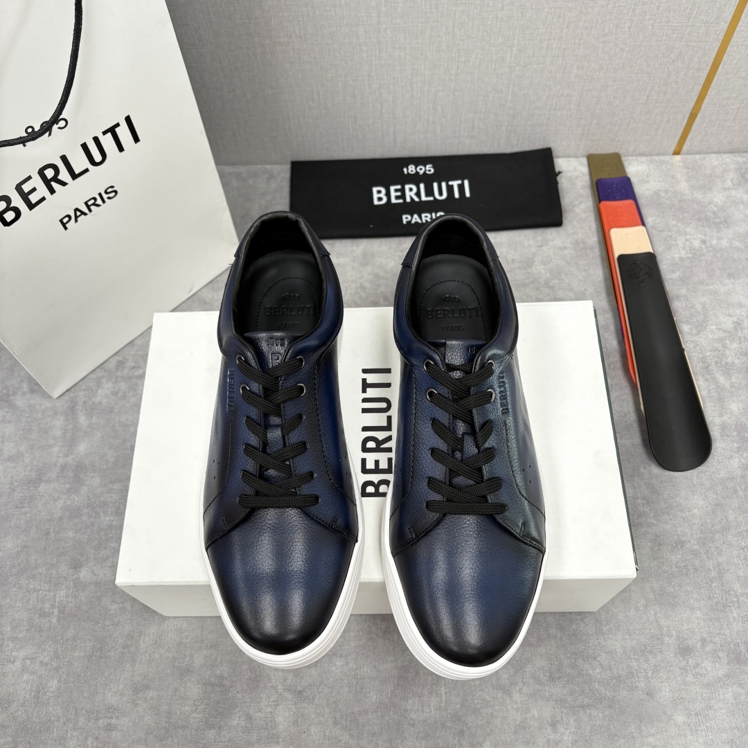 💋 💍 Berlut* 布鲁提 Playtime Venezia Softy 柔软小牛皮低帮运动鞋 官方
