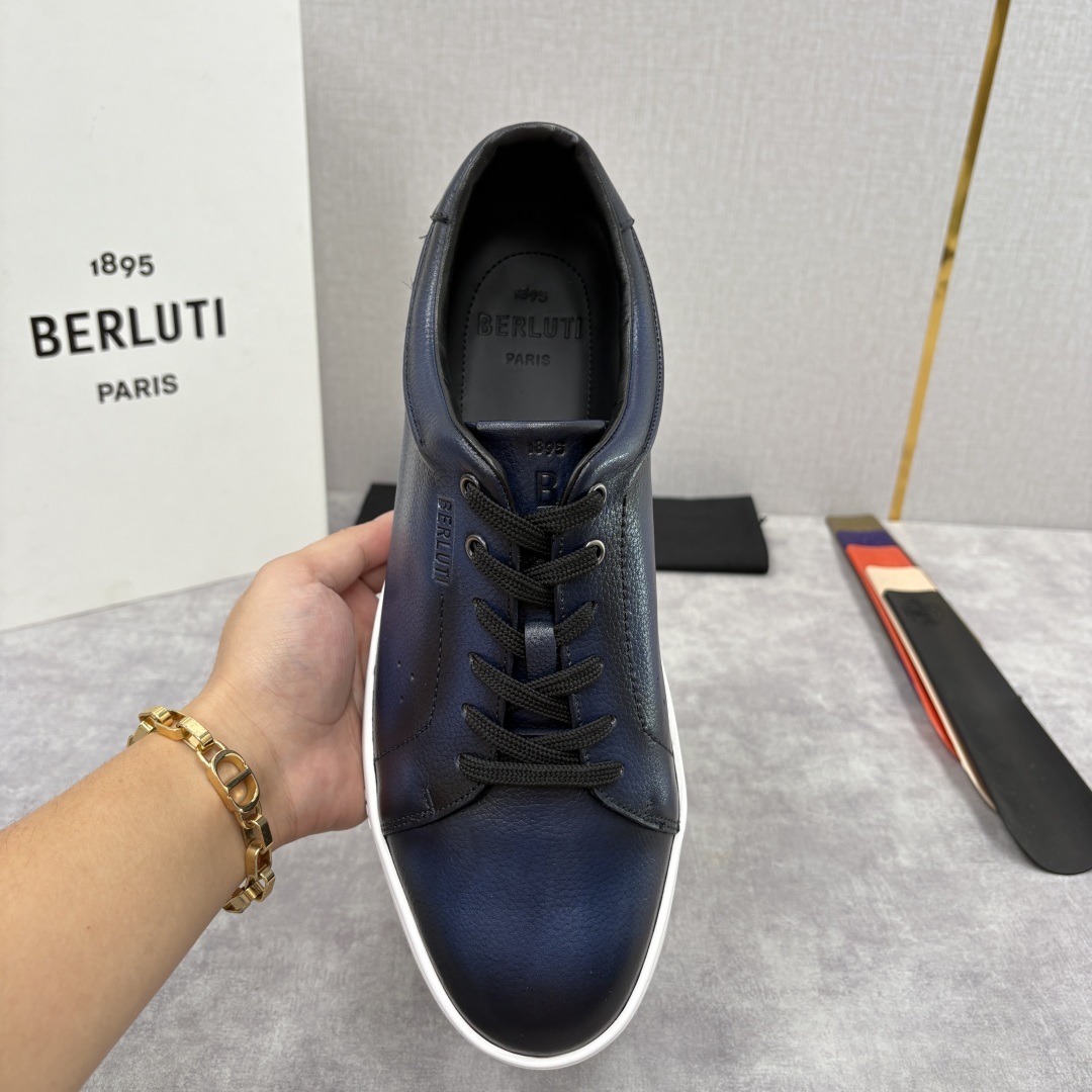 💋 💍 Berlut* 布鲁提 Playtime Venezia Softy 柔软小牛皮低帮运动鞋 官方