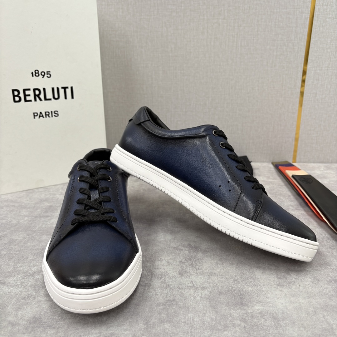 💋 💍 Berlut* 布鲁提 Playtime Venezia Softy 柔软小牛皮低帮运动鞋 官方