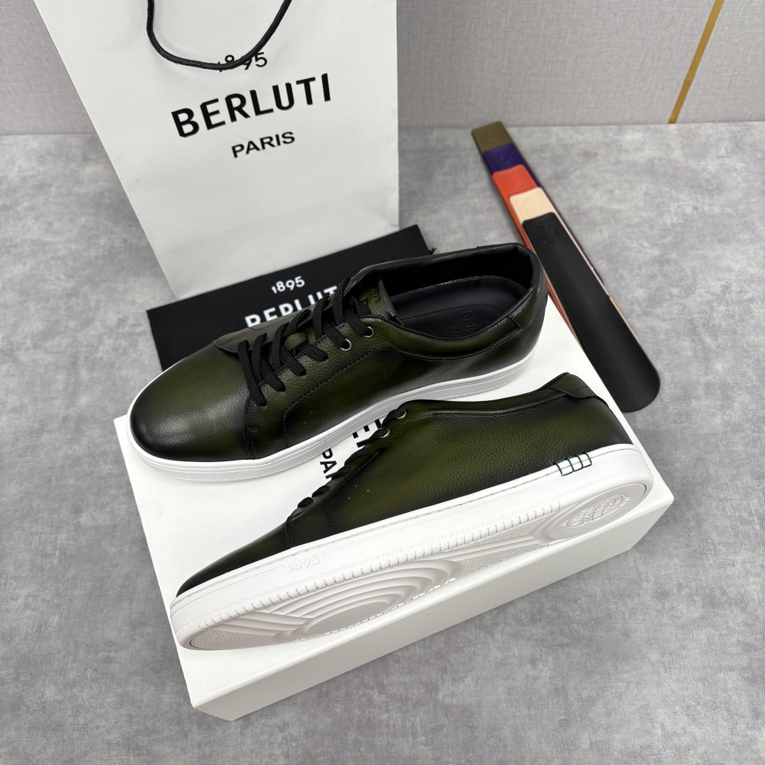 💋 💍 Berlut* 布鲁提 Playtime Venezia Softy 柔软小牛皮低帮运动鞋 官方