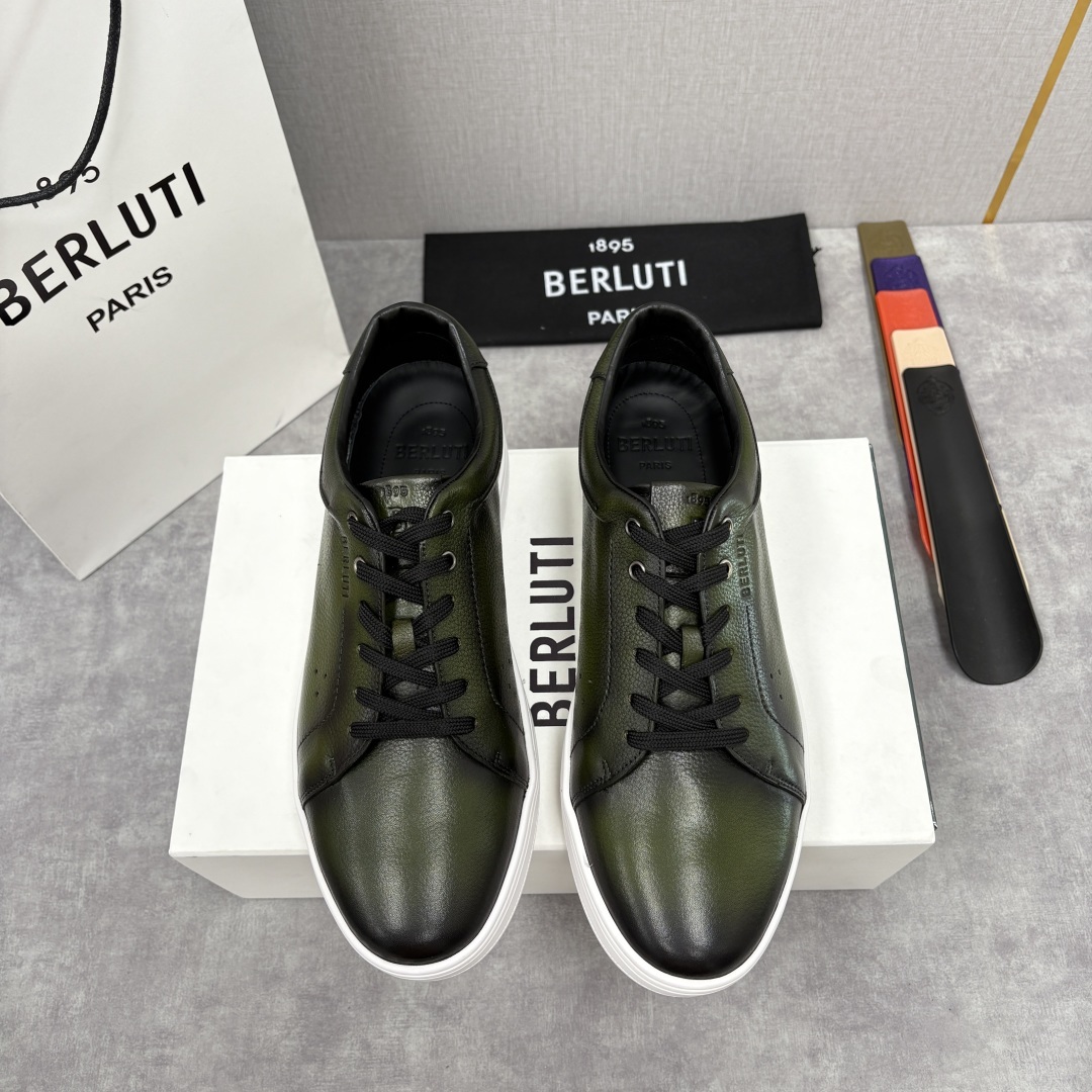 💋 💍 Berlut* 布鲁提 Playtime Venezia Softy 柔软小牛皮低帮运动鞋 官方