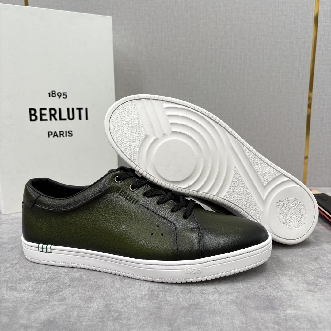 💋 💍 Berlut* 布鲁提 Playtime Venezia Softy 柔软小牛皮低帮运动鞋 官方
