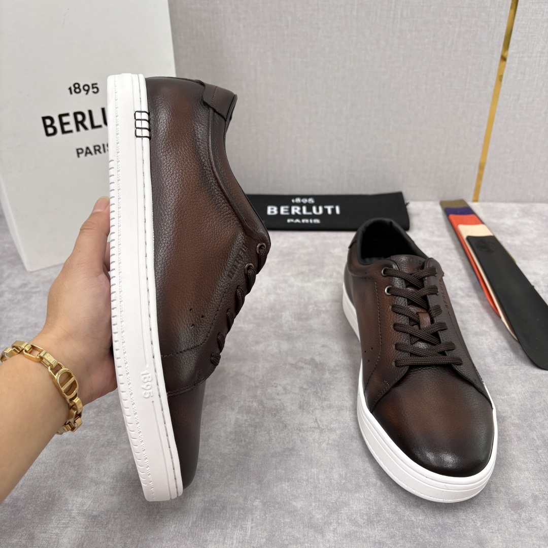 💋 💍 Berlut* 布鲁提 Playtime Venezia Softy 柔软小牛皮低帮运动鞋 官方