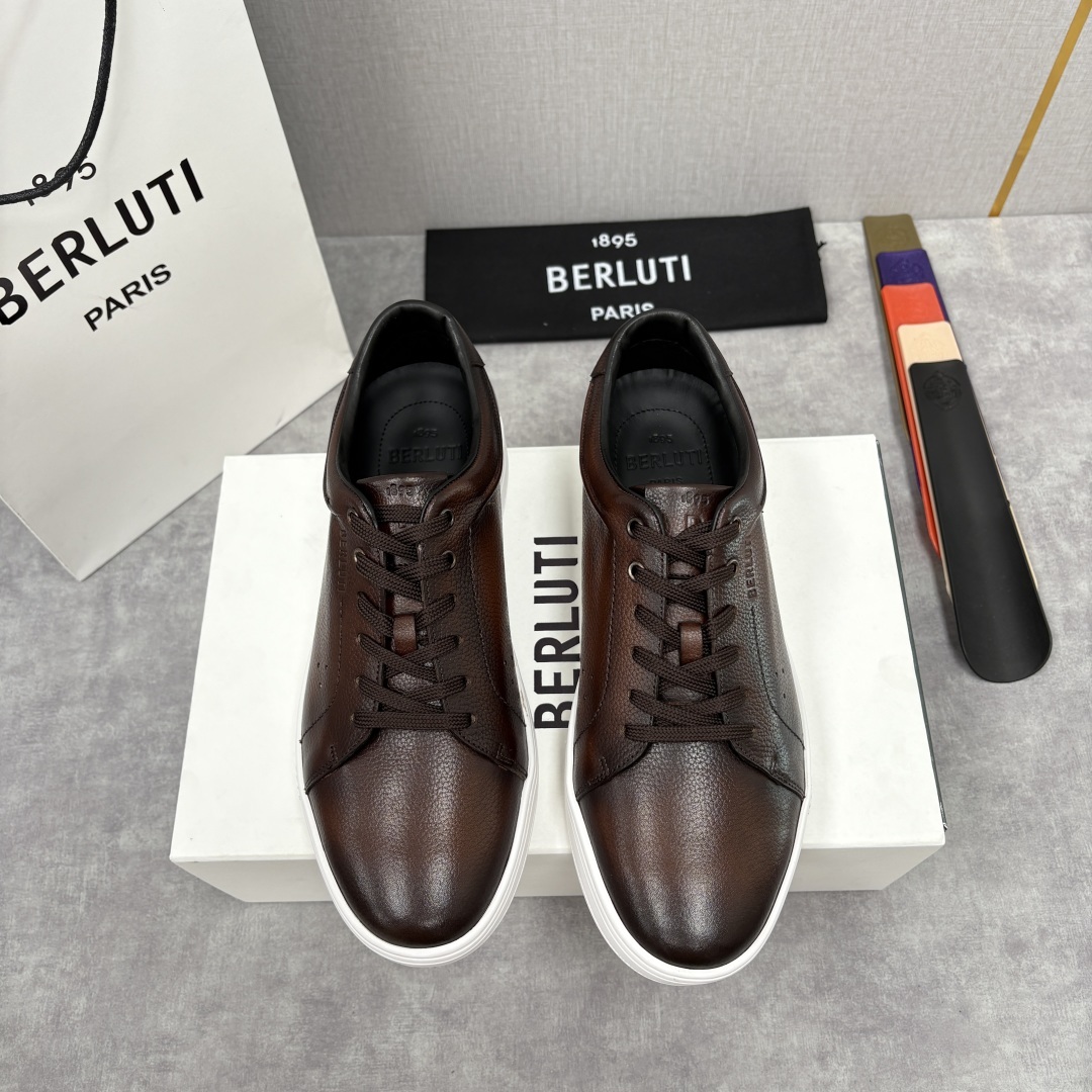 💋 💍 Berlut* 布鲁提 Playtime Venezia Softy 柔软小牛皮低帮运动鞋 官方