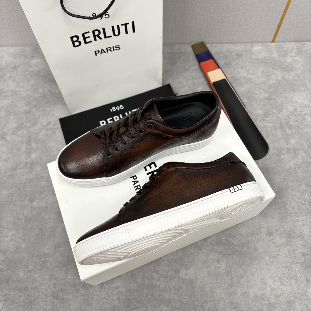 💋 💍 Berlut* 布鲁提 Playtime Venezia Softy 柔软小牛皮低帮运动鞋 官方