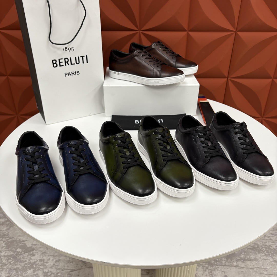 💋 💍 Berlut* 布鲁提 Playtime Venezia Softy 柔软小牛皮低帮运动鞋 官方