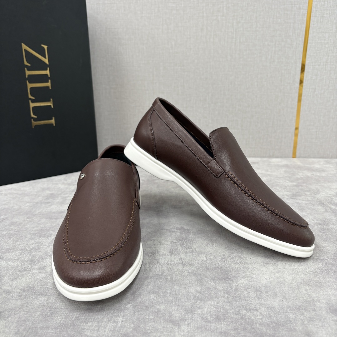 💋💍ZL家新品 Zill* 兹-利 是1970创立的法国奢侈男装品牌 男士新款休闲乐福鞋系列 采用进口小