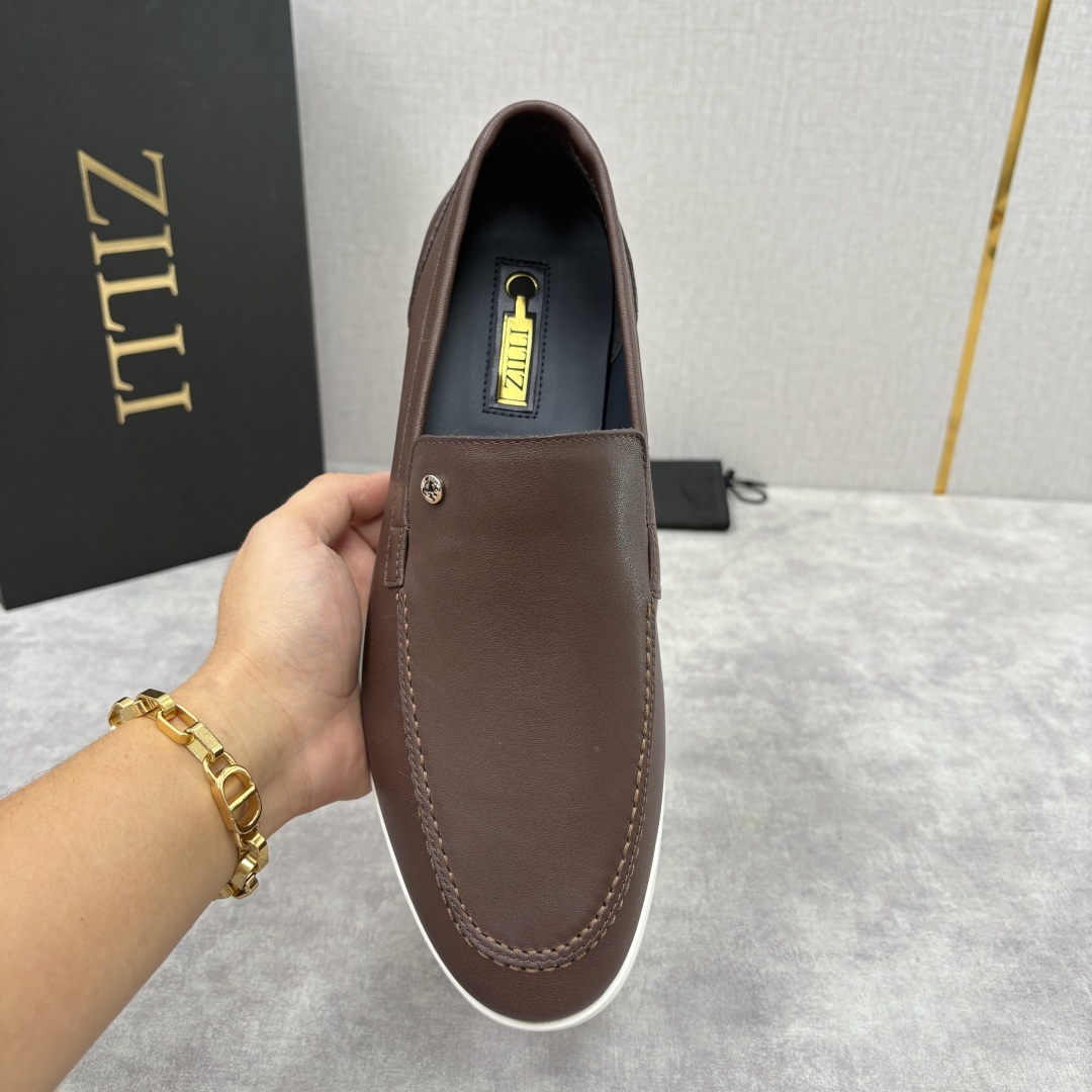 💋💍ZL家新品 Zill* 兹-利 是1970创立的法国奢侈男装品牌 男士新款休闲乐福鞋系列 采用进口小